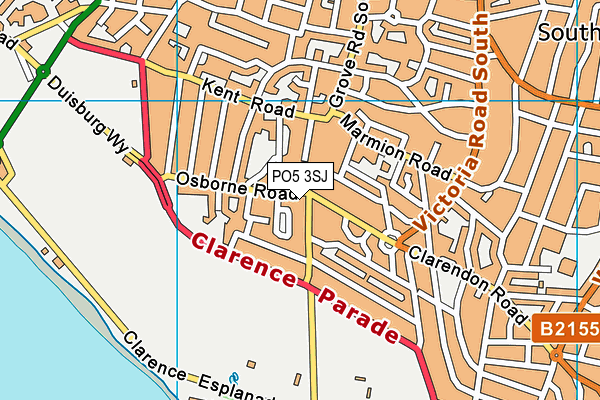 PO5 3SJ map - OS VectorMap District (Ordnance Survey)