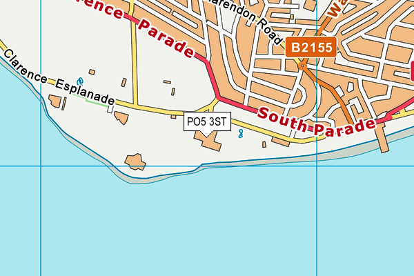 PO5 3ST map - OS VectorMap District (Ordnance Survey)