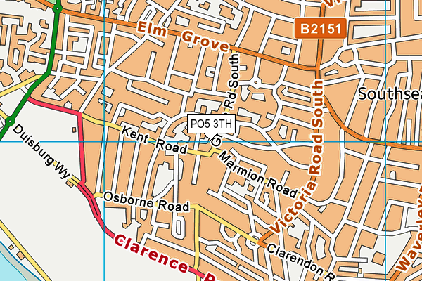 PO5 3TH map - OS VectorMap District (Ordnance Survey)