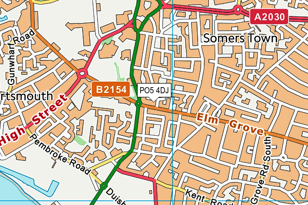 PO5 4DJ map - OS VectorMap District (Ordnance Survey)