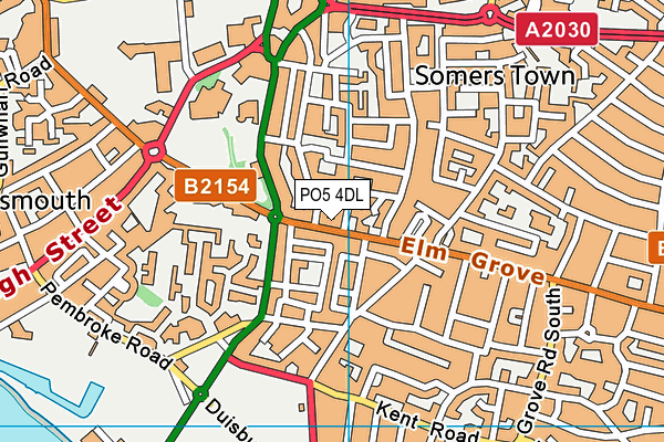 PO5 4DL map - OS VectorMap District (Ordnance Survey)