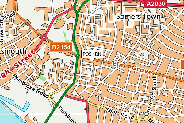 PO5 4DN map - OS VectorMap District (Ordnance Survey)