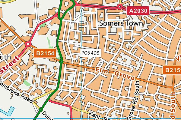 PO5 4DS map - OS VectorMap District (Ordnance Survey)