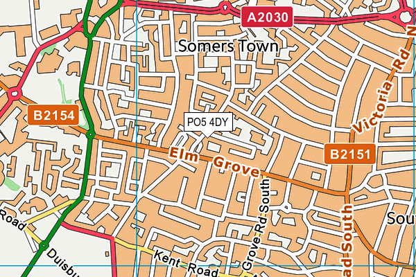 PO5 4DY map - OS VectorMap District (Ordnance Survey)