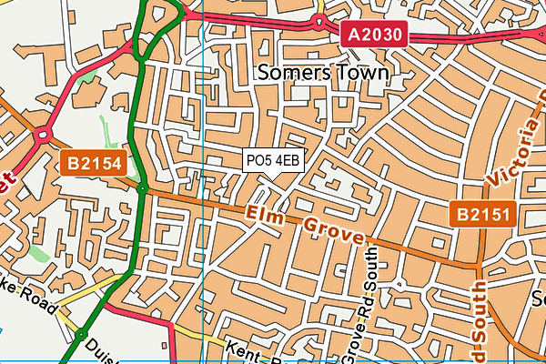 PO5 4EB map - OS VectorMap District (Ordnance Survey)