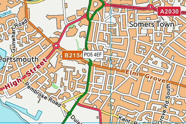 PO5 4EF map - OS VectorMap District (Ordnance Survey)