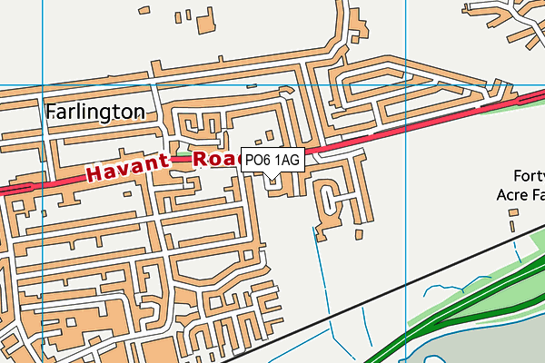 PO6 1AG map - OS VectorMap District (Ordnance Survey)