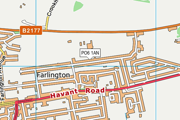 PO6 1AN map - OS VectorMap District (Ordnance Survey)