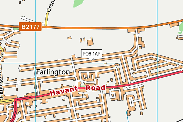 PO6 1AP map - OS VectorMap District (Ordnance Survey)