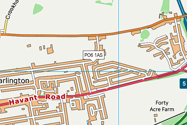 PO6 1AS map - OS VectorMap District (Ordnance Survey)
