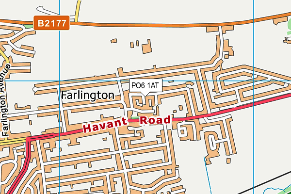 PO6 1AT map - OS VectorMap District (Ordnance Survey)