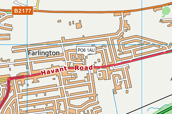 PO6 1AU map - OS VectorMap District (Ordnance Survey)