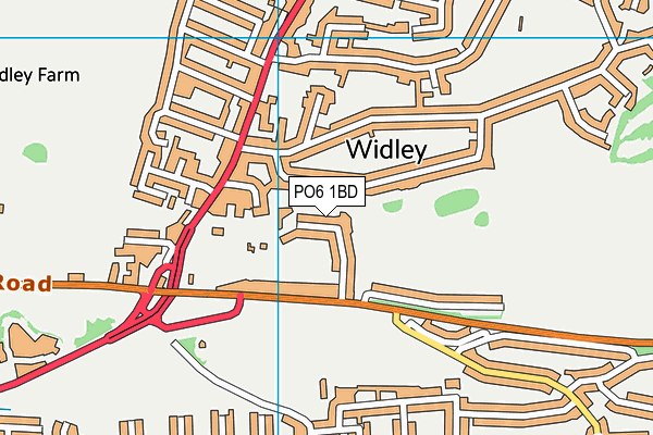 PO6 1BD map - OS VectorMap District (Ordnance Survey)