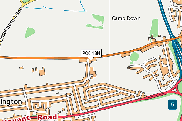 PO6 1BN map - OS VectorMap District (Ordnance Survey)