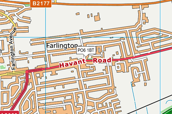 PO6 1BT map - OS VectorMap District (Ordnance Survey)