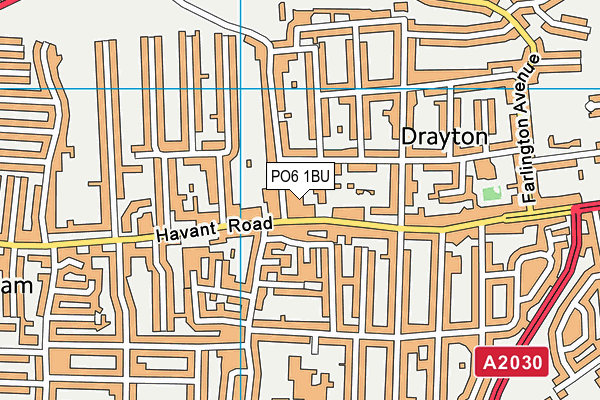 PO6 1BU map - OS VectorMap District (Ordnance Survey)