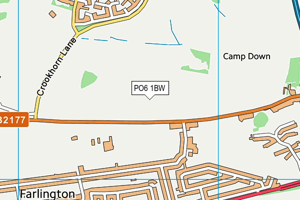 PO6 1BW map - OS VectorMap District (Ordnance Survey)