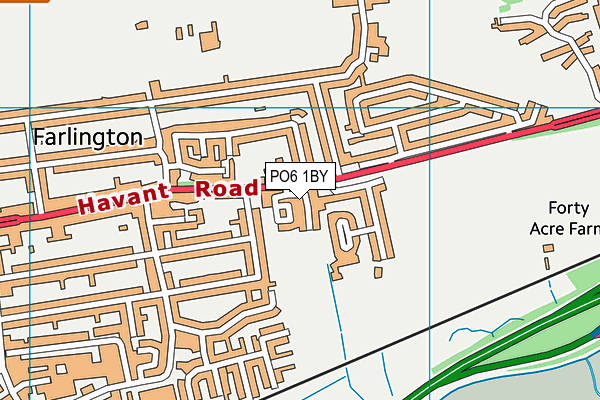 PO6 1BY map - OS VectorMap District (Ordnance Survey)