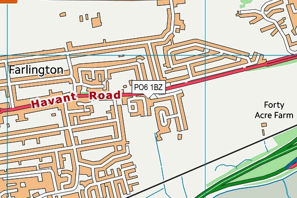 PO6 1BZ map - OS VectorMap District (Ordnance Survey)