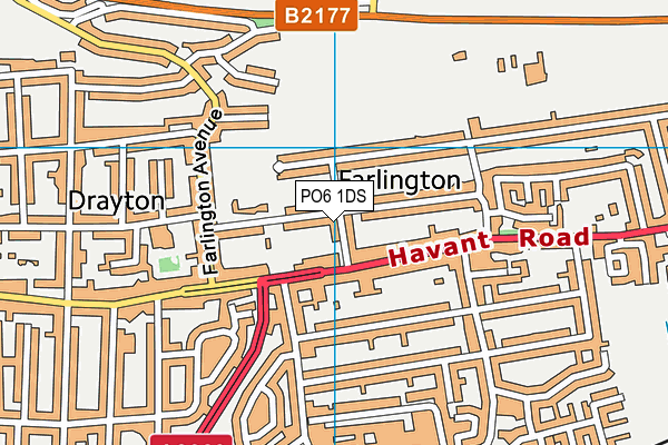 PO6 1DS map - OS VectorMap District (Ordnance Survey)