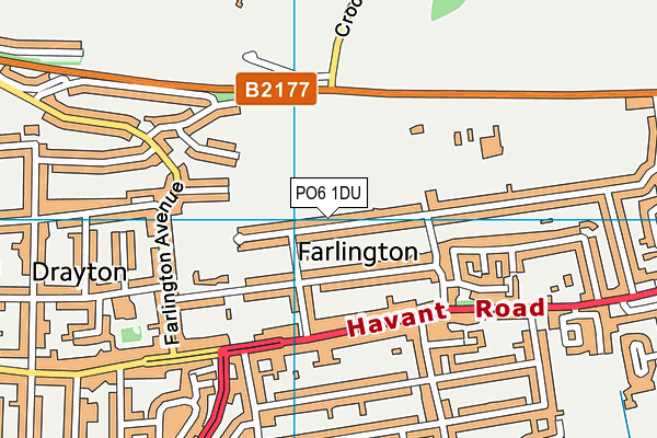 PO6 1DU map - OS VectorMap District (Ordnance Survey)