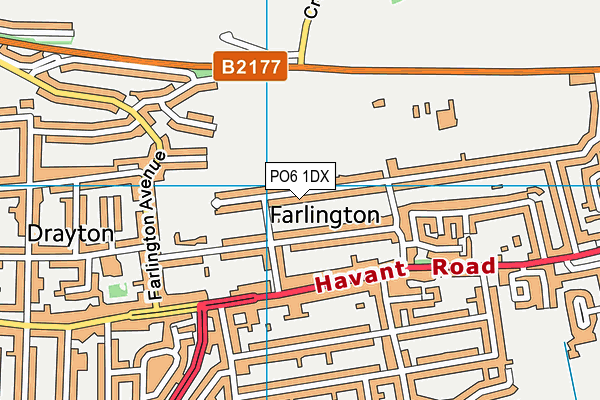 PO6 1DX map - OS VectorMap District (Ordnance Survey)