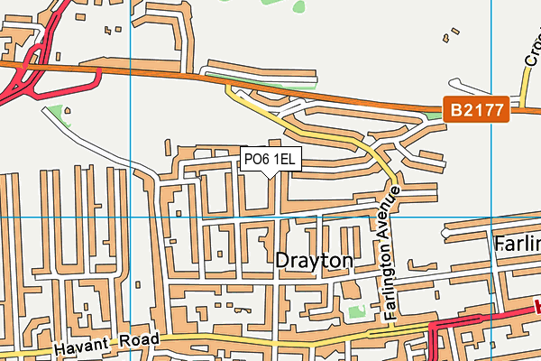 PO6 1EL map - OS VectorMap District (Ordnance Survey)