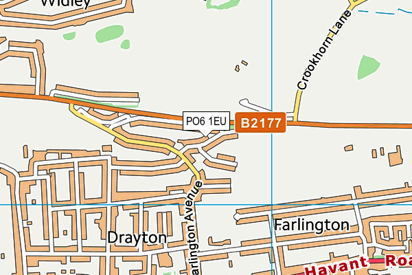 PO6 1EU map - OS VectorMap District (Ordnance Survey)