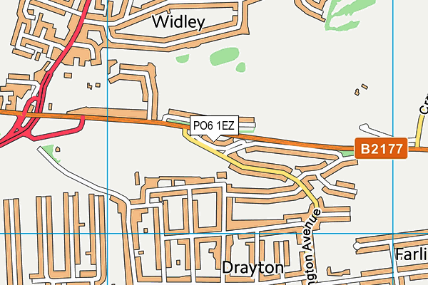 PO6 1EZ map - OS VectorMap District (Ordnance Survey)