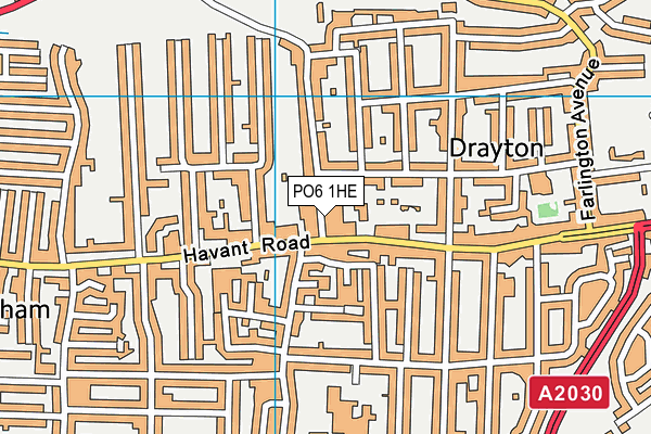 PO6 1HE map - OS VectorMap District (Ordnance Survey)