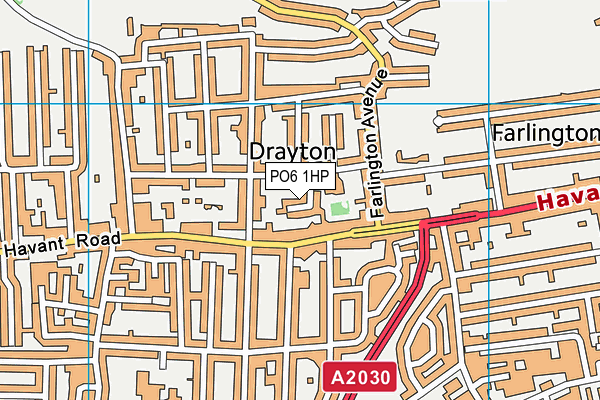 PO6 1HP map - OS VectorMap District (Ordnance Survey)