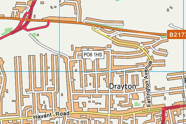 PO6 1HS map - OS VectorMap District (Ordnance Survey)