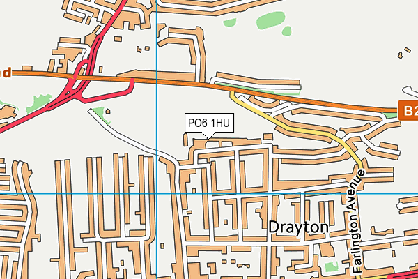 PO6 1HU map - OS VectorMap District (Ordnance Survey)