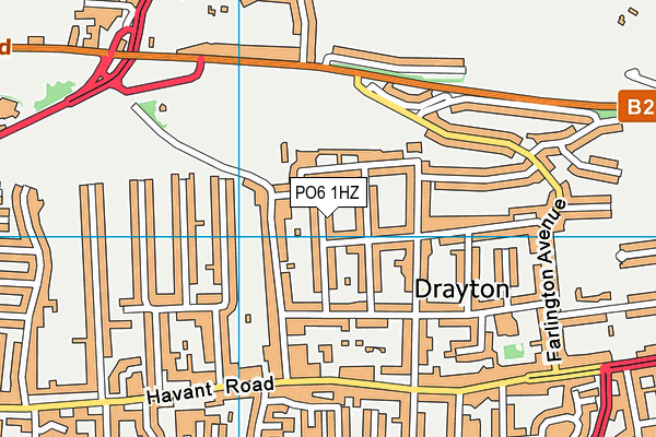 PO6 1HZ map - OS VectorMap District (Ordnance Survey)