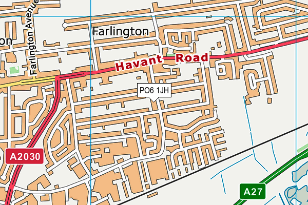 PO6 1JH map - OS VectorMap District (Ordnance Survey)