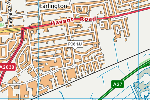 PO6 1JJ map - OS VectorMap District (Ordnance Survey)