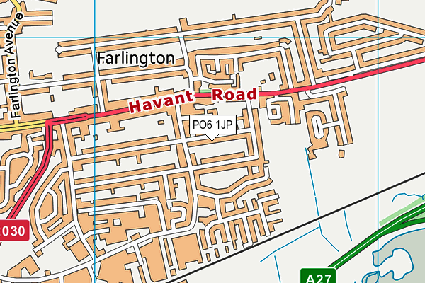 PO6 1JP map - OS VectorMap District (Ordnance Survey)