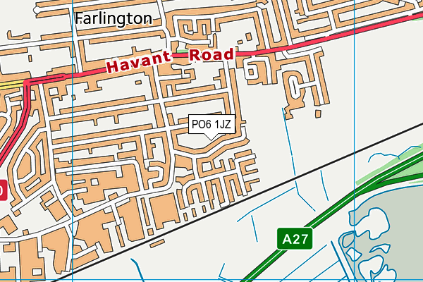 PO6 1JZ map - OS VectorMap District (Ordnance Survey)