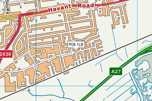 PO6 1LB map - OS VectorMap District (Ordnance Survey)