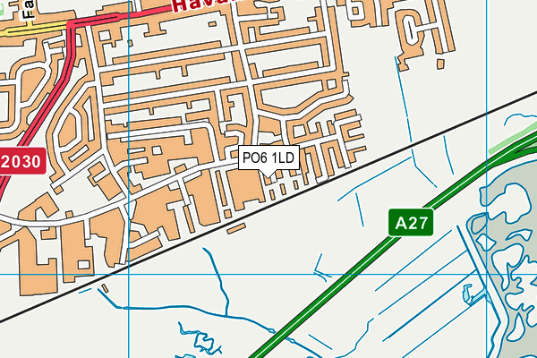 PO6 1LD map - OS VectorMap District (Ordnance Survey)