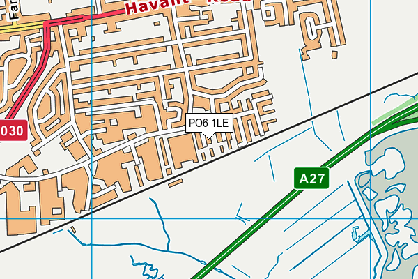 PO6 1LE map - OS VectorMap District (Ordnance Survey)