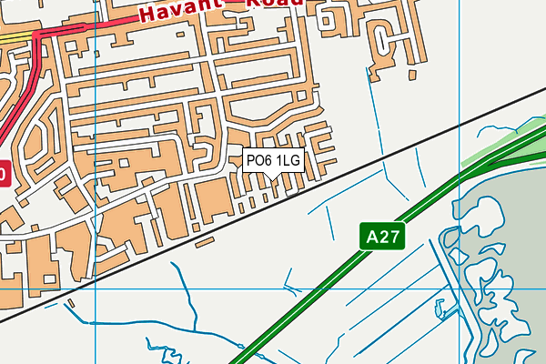 PO6 1LG map - OS VectorMap District (Ordnance Survey)