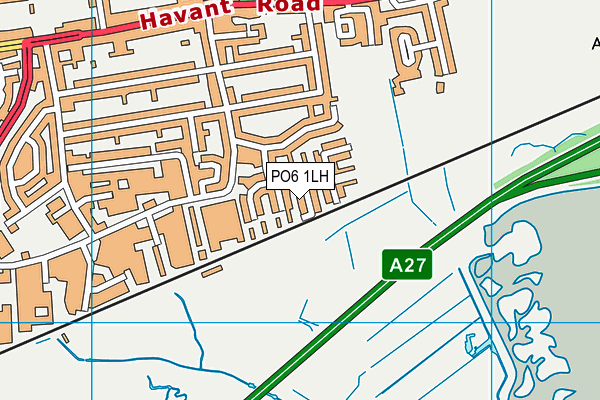 PO6 1LH map - OS VectorMap District (Ordnance Survey)