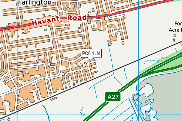 PO6 1LN map - OS VectorMap District (Ordnance Survey)