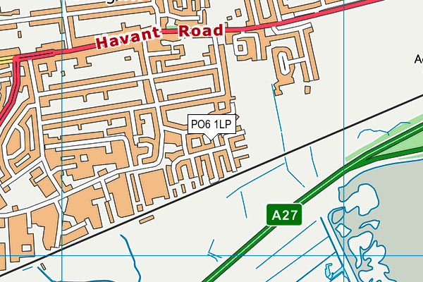 PO6 1LP map - OS VectorMap District (Ordnance Survey)