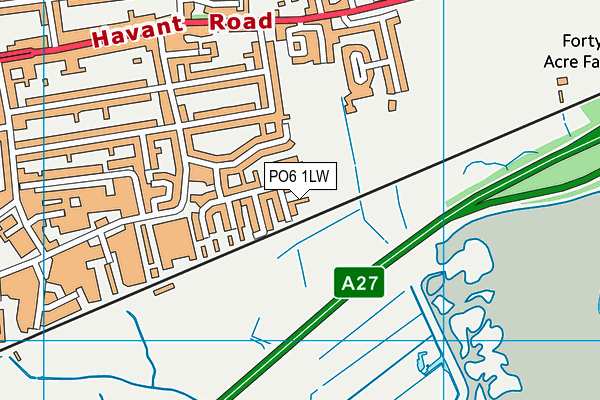 PO6 1LW map - OS VectorMap District (Ordnance Survey)