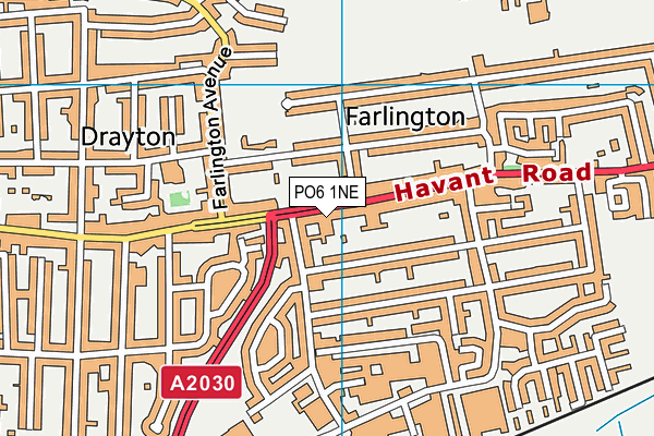 PO6 1NE map - OS VectorMap District (Ordnance Survey)