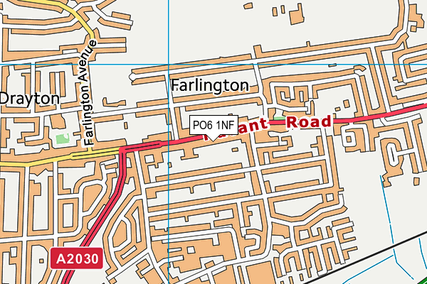 PO6 1NF map - OS VectorMap District (Ordnance Survey)