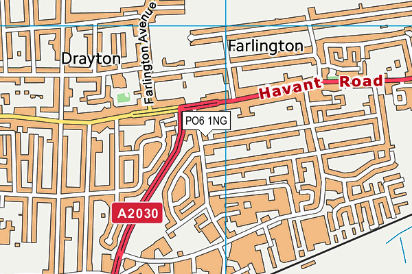 PO6 1NG map - OS VectorMap District (Ordnance Survey)