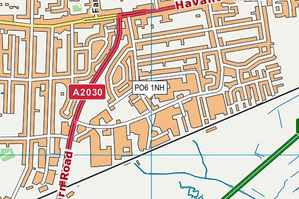 PO6 1NH map - OS VectorMap District (Ordnance Survey)